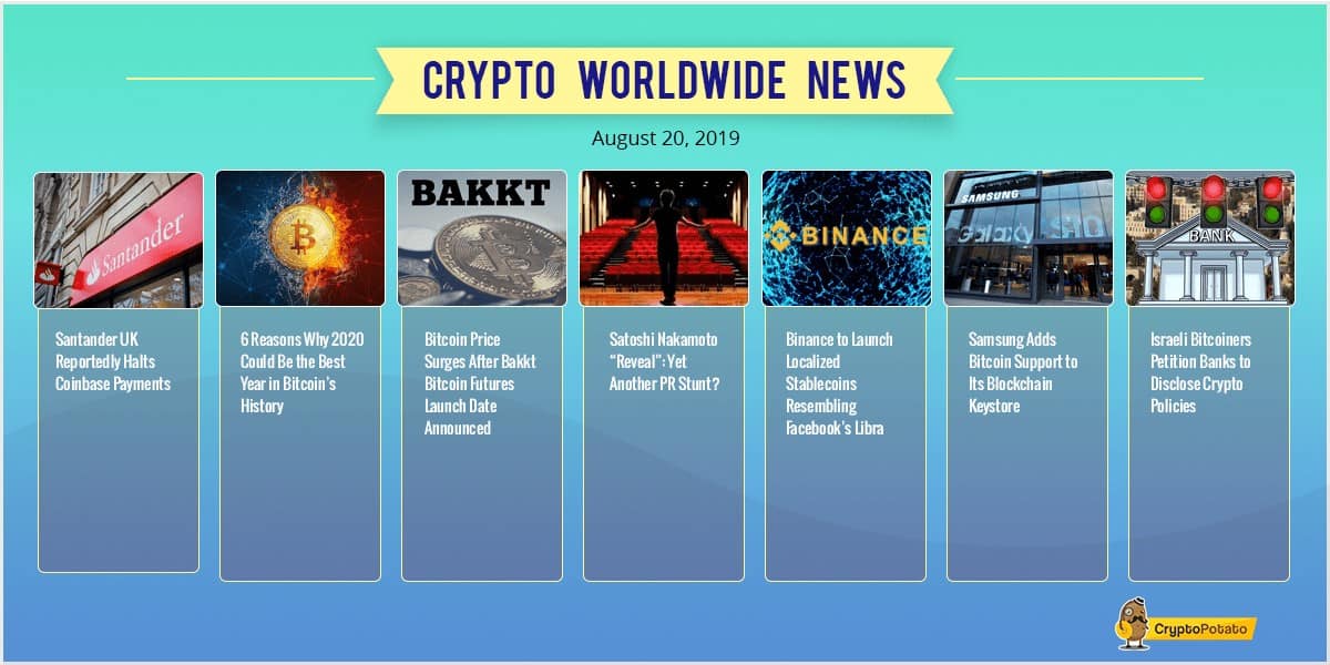 Weekly Crypto Market Update: Bullish News On Bakkt’s Launch As Bitcoin Holds Steady Above $10,000