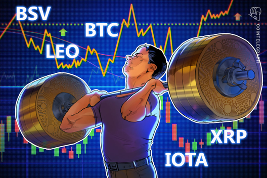 Top-5 Crypto Performers: BSV, BTC, XRP, LEO, IOTA