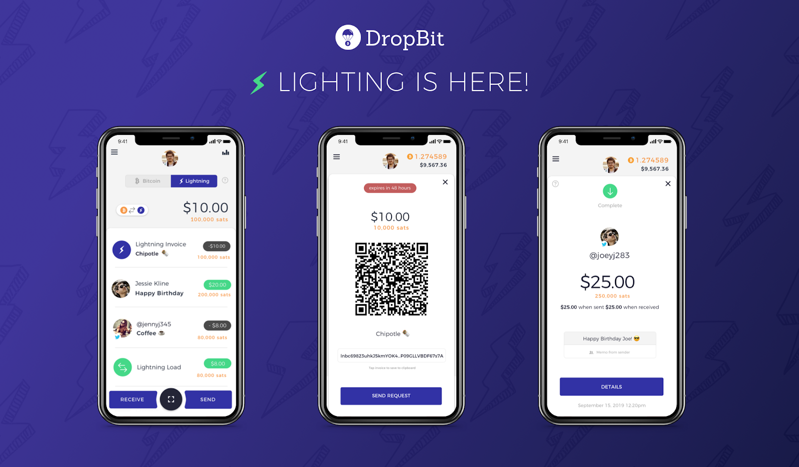 DropBit Adds Lightning Network Support