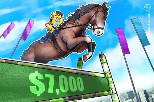 Bitcoin-price-breaks-$7,000-as-us-stock-market-sees-minor-uptick