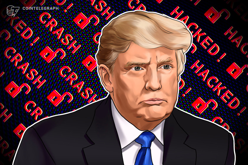 Crypto-scammers-deface-trump-campaign-website-one-week-from-elections
