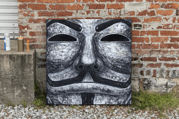 Bitcoin-magazine’s-art-director-to-auction-guy-fawkes-painting-for-bitcoin