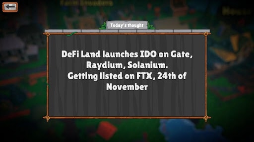 Play-to-earn-game-defi-land-successfully-closes-ido,-prepares-for-listing-on-ftx-and-raydium