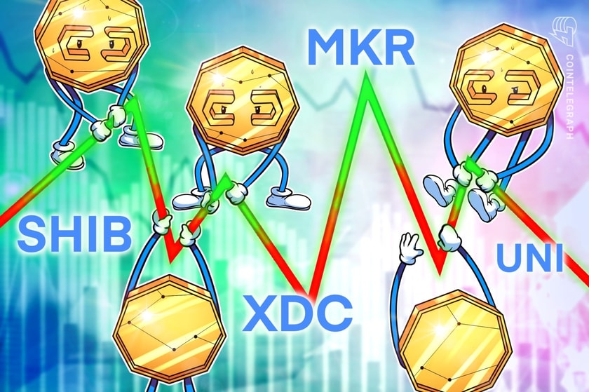 Bitcoin’s-sideways-price-action-leads-traders-to-focus-on-shib,-uni,-mkr-and-xdc