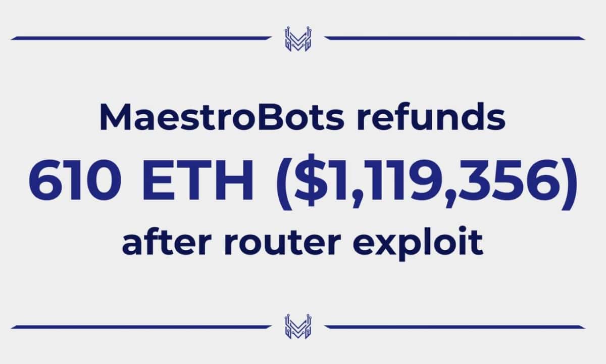 Maestro-trading-bot-refunds-610-eth-to-users-following-router-exploit