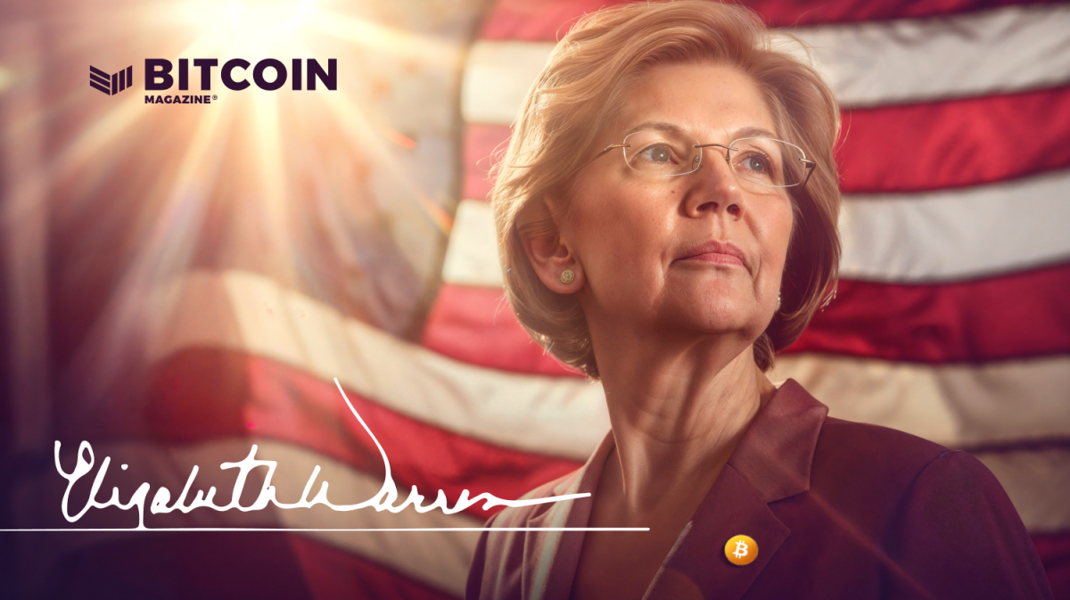 Elizabeth-warren-pivots-on-bitcoin,-honors-nakamoto-with-flag-over-capitol