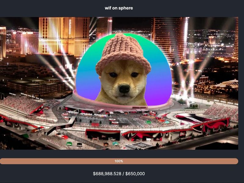 Dogwifhat-becomes-4th-largest-meme-coin-as-community-completes-fundraising-for-las-vegas-sphere-showing