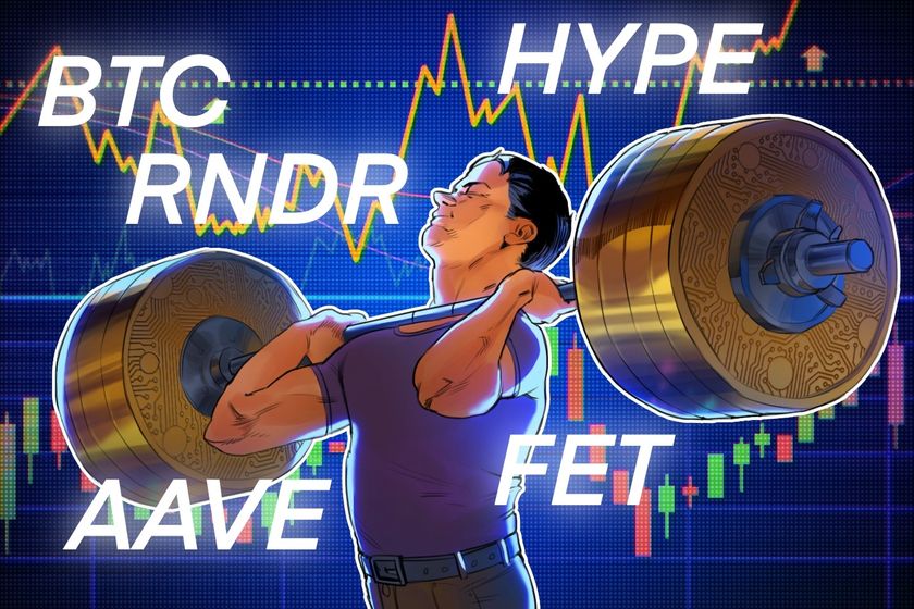 Bitcoin-price-cools-going-into-fed-rate-hike-week,-hype,-aave,-rndr,-fet-still-look-bullish